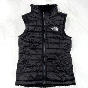 North Face Black Reversible Vest Size 6